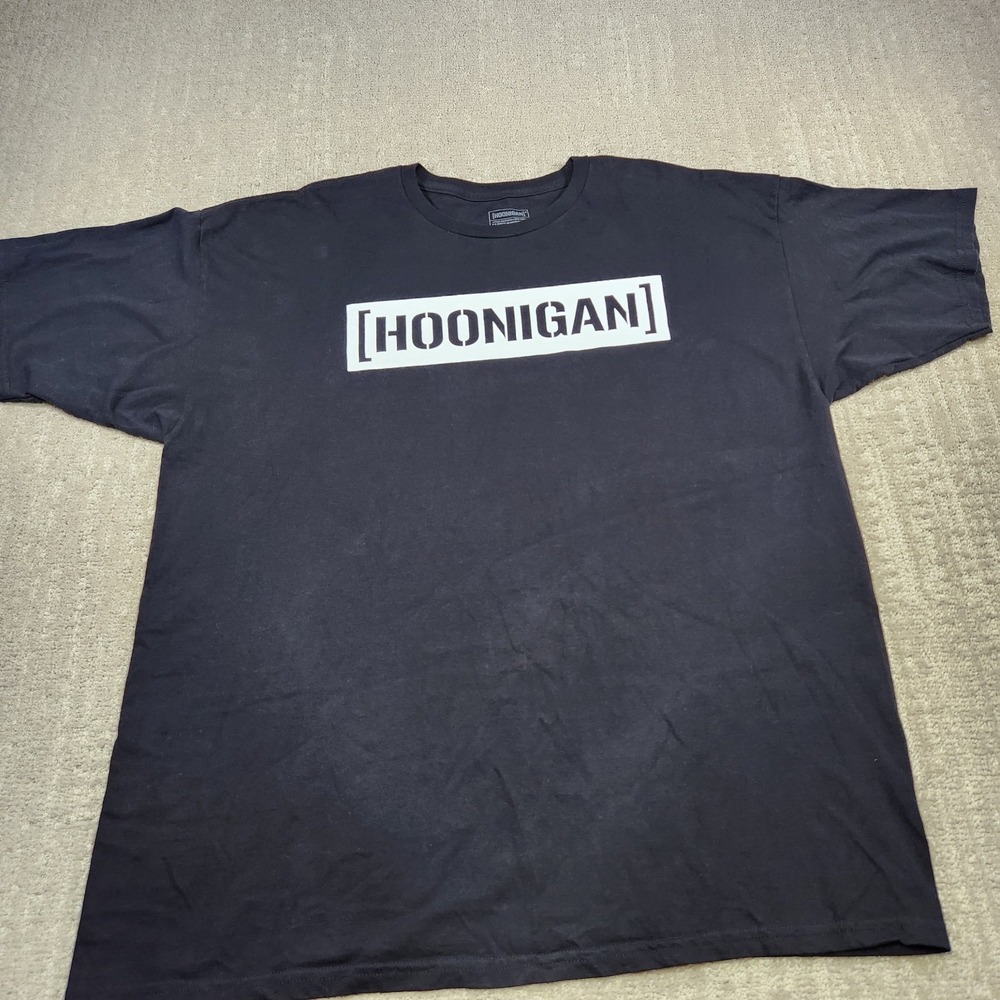 Hoonigan Shirt Men‎ 2XL Black USA Ken Block Racing Tee Cotton Crewneck NEW